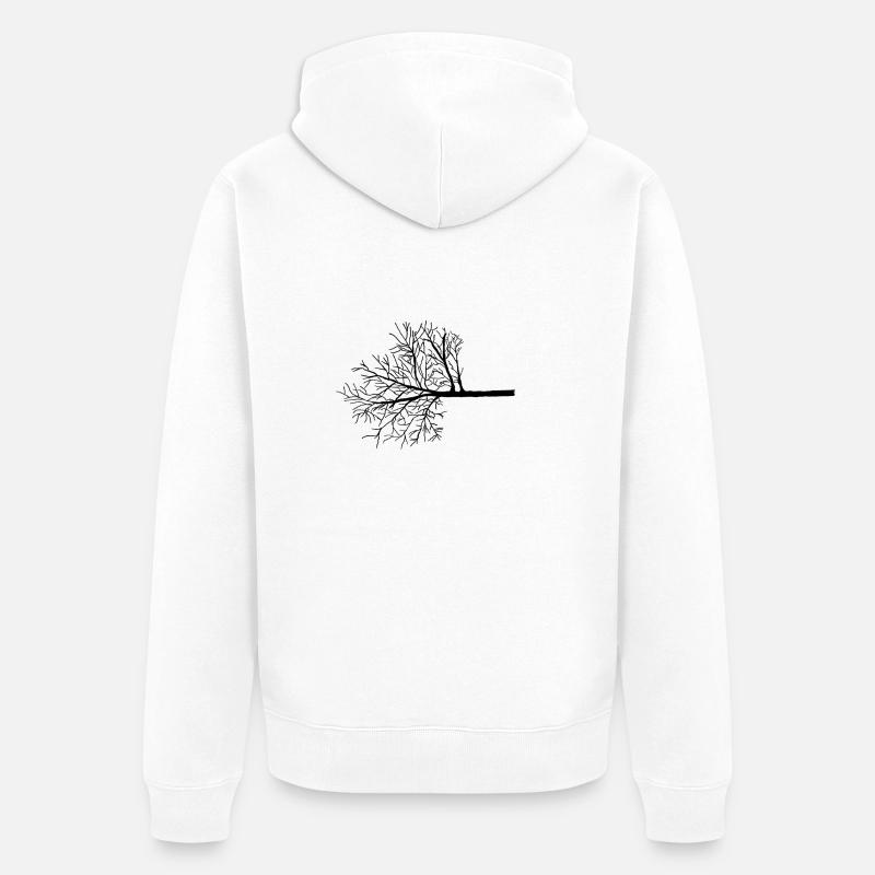 tree - Unisex Premium Bio Zip Hoodie - Weiß