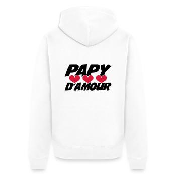 Papy d'amour ! - Veste à capuche bio Premium Unisexe - blanc - Dos - Thijin (182cm)