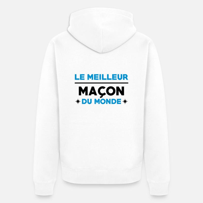 Maçon / Maçonnerie / Maconnerie / Macon - Veste à capuche bio Premium Unisexe - blanc