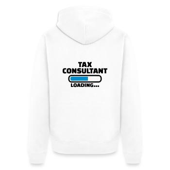 Tax consultant - Veste à capuche bio Premium Unisexe - blanc - Dos - Thijin (182cm)