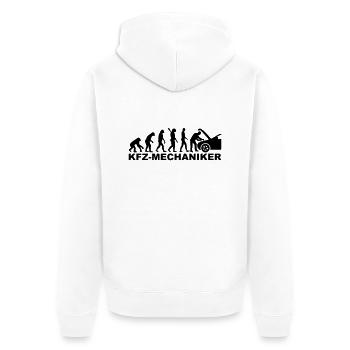 Kfz-Mechaniker - Unisex Premium Bio Zip Hoodie - Weiß - Hinten - Thijin (182cm)
