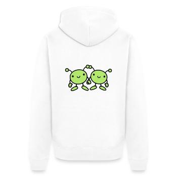 in love alien couple 2 - Unisex Premium Organic Zip Hoodie - white - Back - Thijin (182cm)