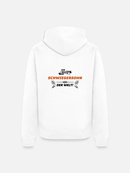 schwiegersohn der beste - Unisex Premium Bio Zip Hoodie - Weiß