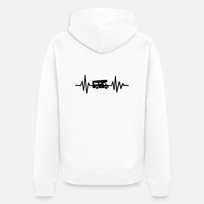 Camping - Veste à capuche bio Premium Unisexe - blanc