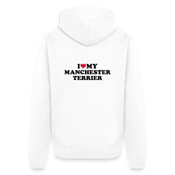 Manchester Terrier - Veste à capuche bio Premium Unisexe - blanc - Dos - Thijin (182cm)
