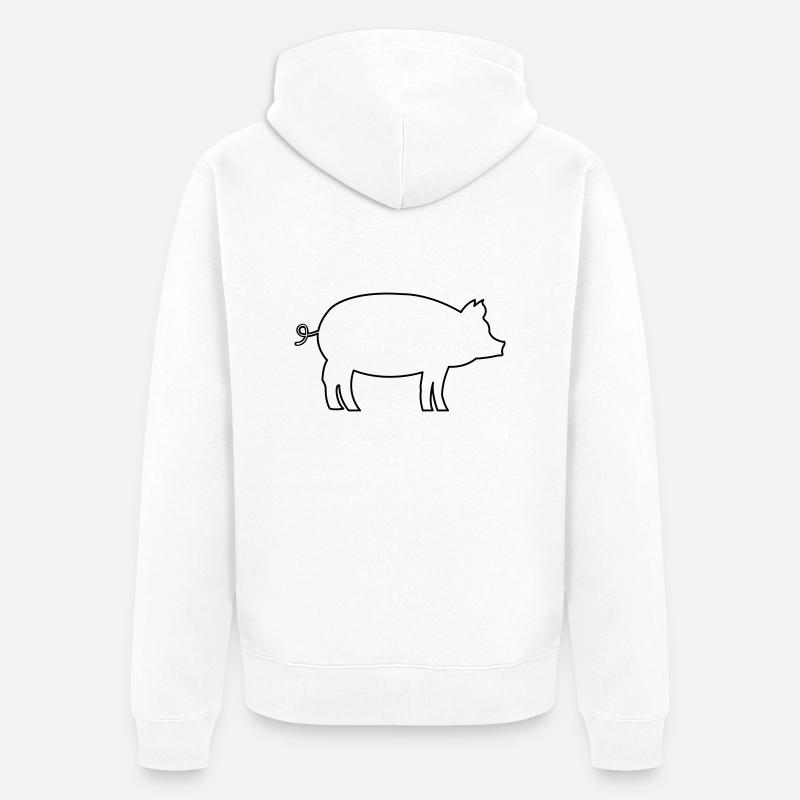 Cochon Schwein - Veste à capuche bio Premium Unisexe - blanc