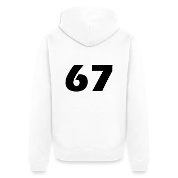 67 - Veste à capuche bio Premium Unisexe - blanc - Dos - Thijin (182cm)