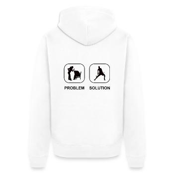Hockey sur gazon Cadeau Joueur de hockey Floorball Hockey - Veste à capuche bio Premium Unisexe - blanc - Dos - Thijin (182cm)