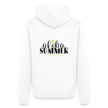 Aloha Été - Veste à capuche bio Premium Unisexe - blanc - Dos - Thijin (182cm)