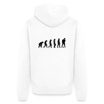 Singer Singing Musicians Band Singing Hobby Singer - Unisex Premium Organic Zip Hoodie - white - Back - Thijin (182cm)
