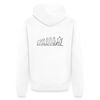 Skiing Ski Design Ski Skiing Outfit Skiers - Unisex Premium Organic Zip Hoodie - white - Back - Thijin (182cm)