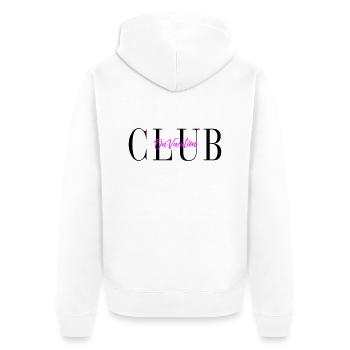 Club on vacation - Unisex Premium Organic Zip Hoodie - white - Back - Thijin (182cm)