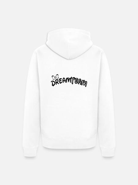 Dream Team - Unisex Premium Organic Zip Hoodie - white