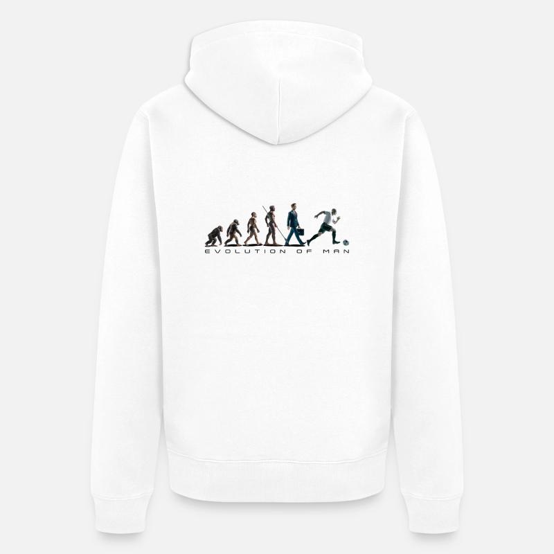 Evolution Football Artboard 1 - Veste à capuche bio Premium Unisexe - blanc