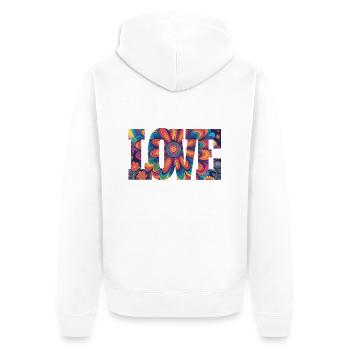 Amour - Veste à capuche bio Premium Unisexe - blanc - Dos - Thijin (182cm)