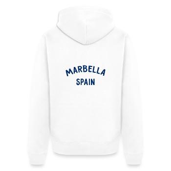 Marbella Spain Spanien Espana - Unisex Premium Bio Zip Hoodie - Weiß - Hinten - Thijin (182cm)