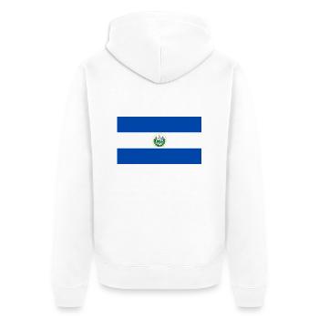 El Salvador - Unisex Premium Bio Zip Hoodie - Weiß - Hinten - Thijin (182cm)