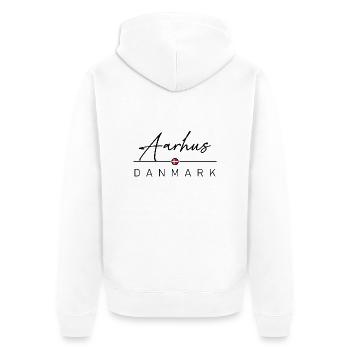 Dänemark - Aarhus - Danemark - Veste à capuche bio Premium Unisexe - blanc - Dos - Thijin (182cm)