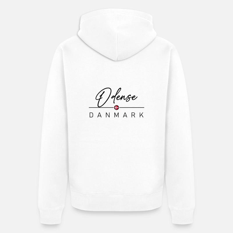 Dänemark - Odense - Danemark - Danemark - Veste à capuche bio Premium Unisexe - blanc