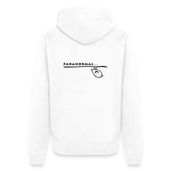Tweetlercools - PARANORMAL - Unisex Premium Bio Zip Hoodie - Weiß - Hinten - Thijin (182cm)