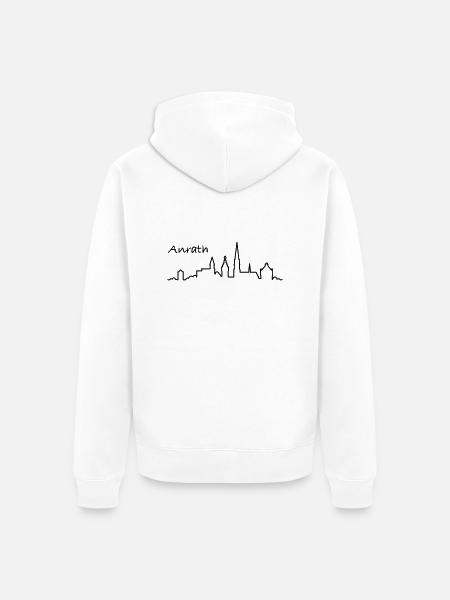 Anrath-Logo gross - Unisex Premium Bio Zip Hoodie - Weiß
