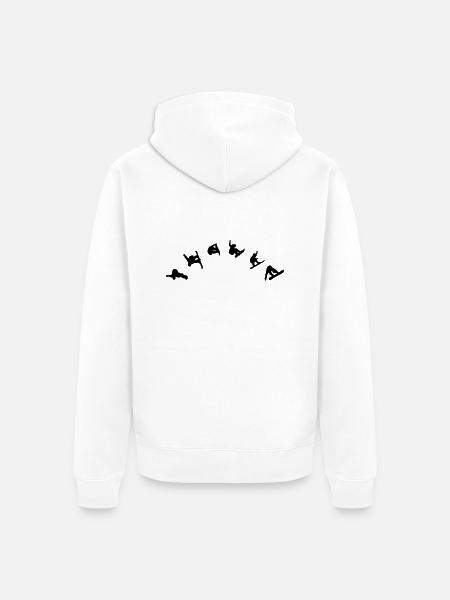 Snowboarder - Freestyle - Unisex Premium Bio Zip Hoodie - Weiß