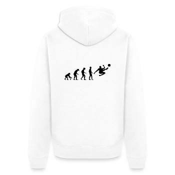 Evolution de Football / Soccer - Veste à capuche bio Premium Unisexe - blanc - Dos - Thijin (182cm)