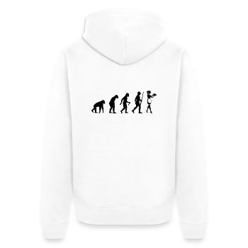 Waitress Evolution - Unisex Premium Bio Zip Hoodie - Weiß - Hinten - Thijin (182cm)
