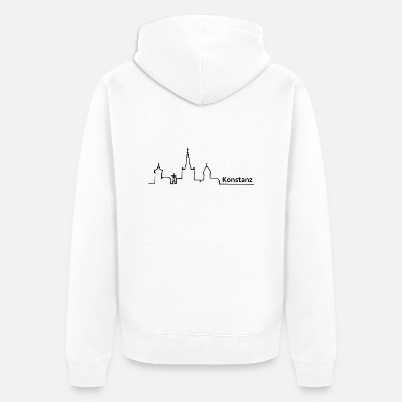 constance horizon - Veste à capuche bio Premium Unisexe - blanc