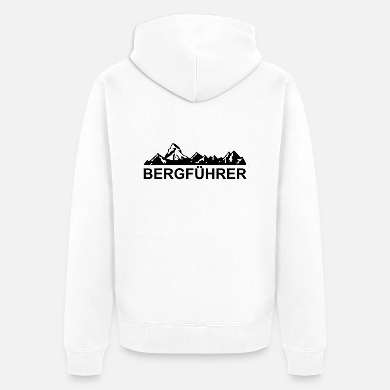 bergführer - Unisex Premium Bio Zip Hoodie - Weiß