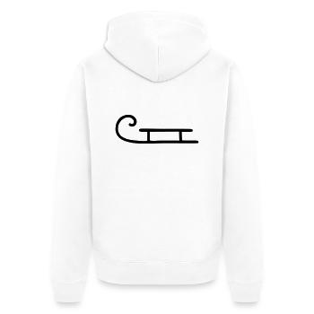 La luge - Veste à capuche bio Premium Unisexe - blanc - Dos - Thijin (182cm)