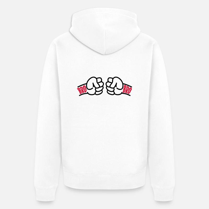 Brothers for Life Logo - Veste à capuche bio Premium Unisexe - blanc