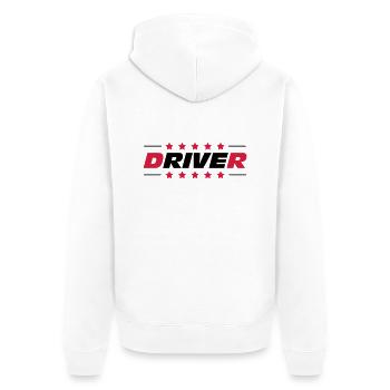 Pilot / Car / Plane / Driver / Pilote / Biker - Unisex Premium Organic Zip Hoodie - white - Back - Thijin (182cm)