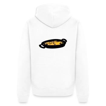paella dish spanish culinary specialty spain - Unisex Premium Organic Zip Hoodie - white - Back - Thijin (182cm)