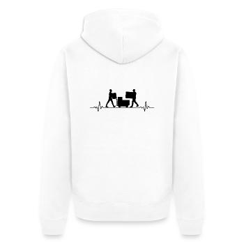 Warehouse Worker Gift Logistics Warehouse Logistics - Unisex Premium Organic Zip Hoodie - white - Back - Thijin (182cm)