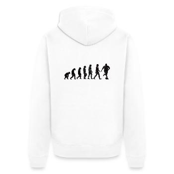 Football coach Footballer Football Footballer - Unisex Premium Organic Zip Hoodie - white - Back - Thijin (182cm)