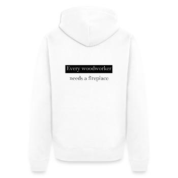 arboriculture funny woodworking daddesign - Unisex Premium Organic Zip Hoodie - white - Back - Thijin (182cm)