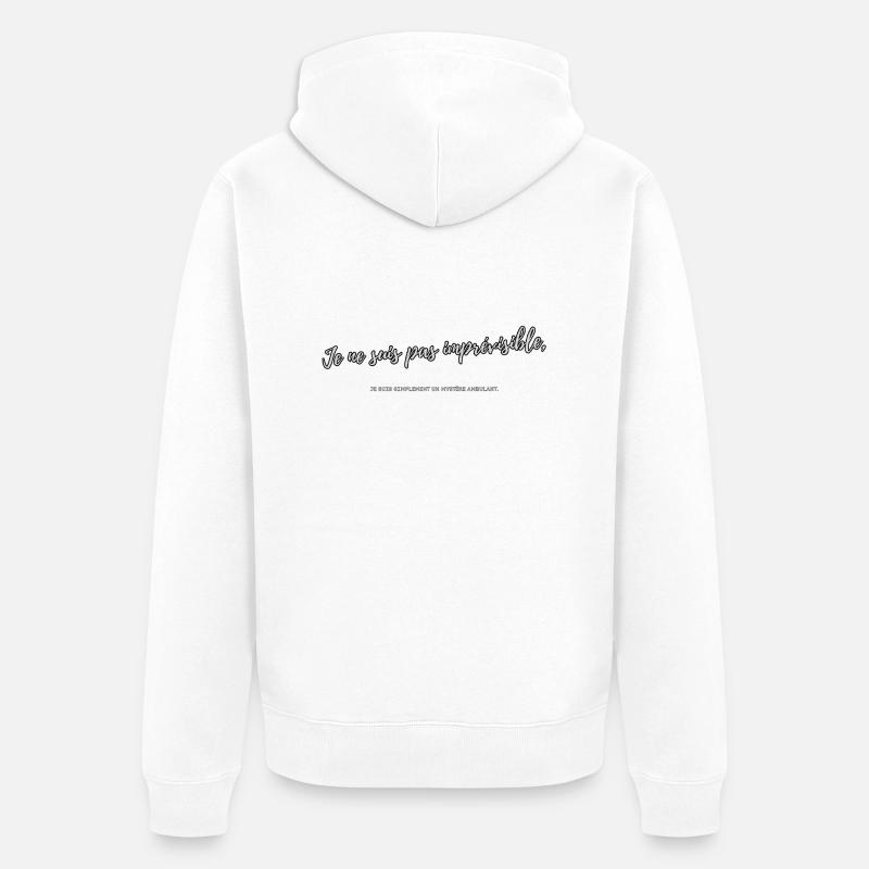 Imprévisible - Veste à capuche bio Premium Unisexe - blanc