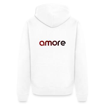 amore - Italia - Italy - Love Italian Love - Unisex Premium Organic Zip Hoodie - white - Back - Thijin (182cm)