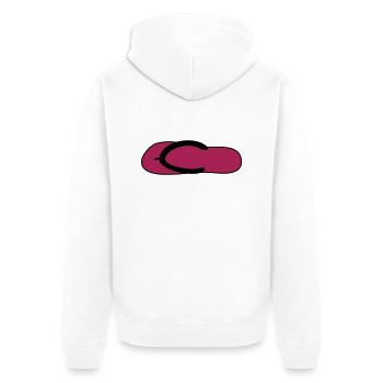 badelatsch schuhe - Unisex Premium Bio Zip Hoodie - Weiß - Hinten - Thijin (182cm)