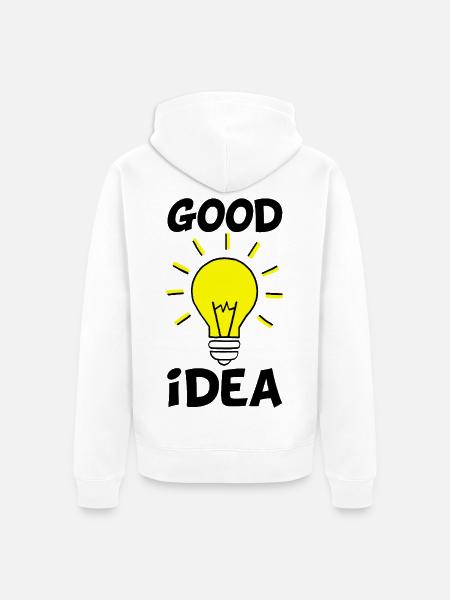 The good idea - Unisex Premium Organic Zip Hoodie - white