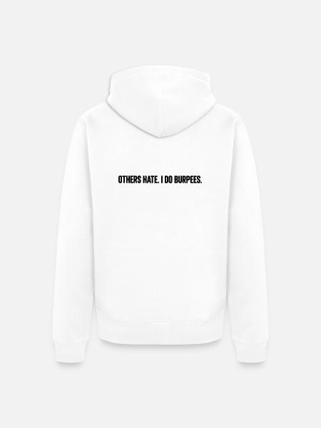 ANDERE HASSEN. ICH MACHE PURBEES. - Unisex Premium Bio Zip Hoodie - Weiß
