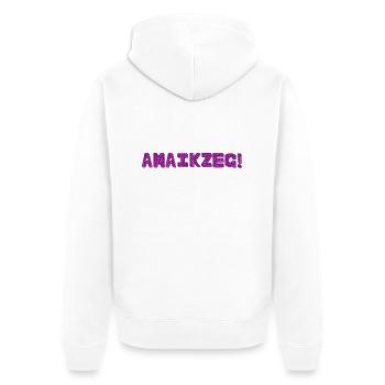 AMAIKZEG – Chemise Surprise Anversoise - Veste à capuche bio Premium Unisexe - blanc - Dos - Thijin (182cm)