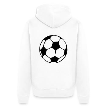 Fußball Fussball - Unisex Premium Organic Zip Hoodie - white - Back - Thijin (182cm)