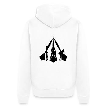 Dart Sexy - Unisex Premium Bio Zip Hoodie - Weiß - Hinten - Thijin (182cm)