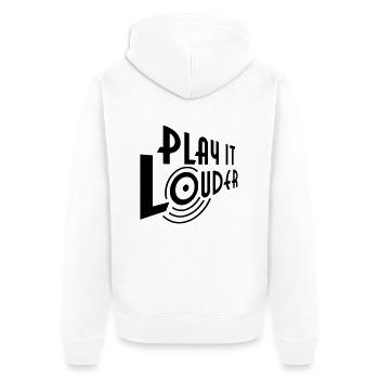 PLAY IT PLUS FORT - Veste à capuche bio Premium Unisexe - blanc - Dos - Thijin (182cm)