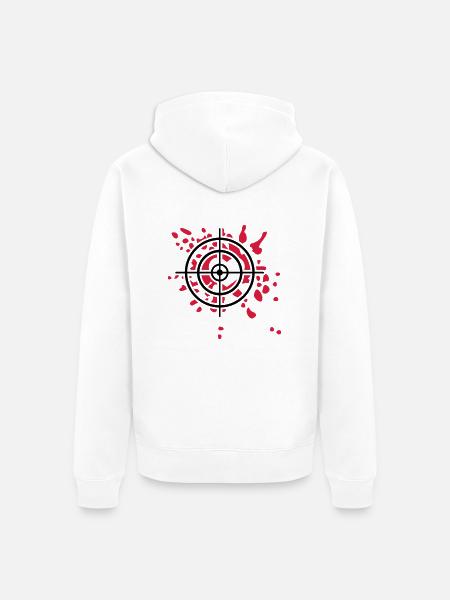 Blood - Unisex Premium Organic Zip Hoodie - white
