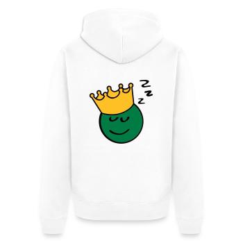 Peas king sleep - Unisex Premium Organic Zip Hoodie - white - Back - Thijin (182cm)