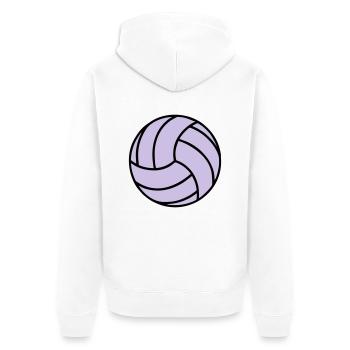 Volleyball 2 colors - Unisex Premium Bio Zip Hoodie - Weiß - Hinten - Thijin (182cm)