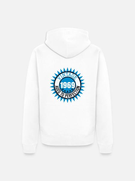 Vintage 1969 - Uniseks Premium bio ziphoodie - wit